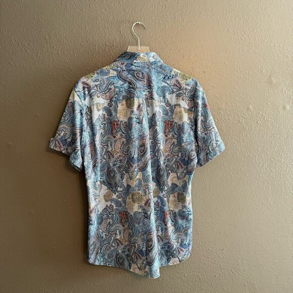 Luchino Visconti Short Sleeve Button Down Size L - Picture 2 of 6